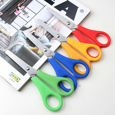 4 Pcs Kids Scissors Children Blunt tip Safety Scissors with cm Scale Steel Preschool Plastic Handle Handmade Scissors for Scrapbooking Art DIY Cra...