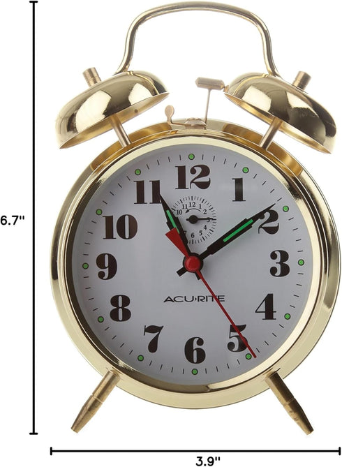 AcuRite 15605 Vintage Twin Bell Alarm Clock...