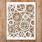1 Pc Gear Stencil - Steampunk Gears Inspirational Street Art Graffiti Stencils for Painting on Wood, Glass, Wall, Rock, Walls, Glassware, Canvas -...
