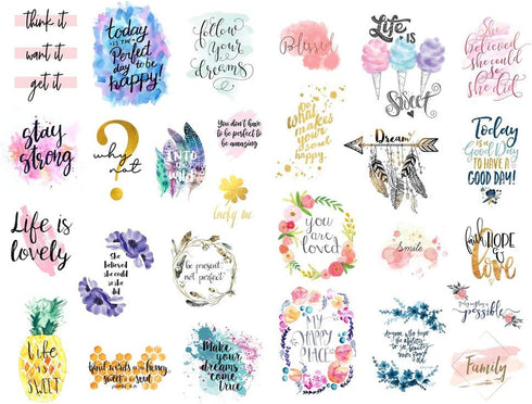 Seasonstorm Kawaii Warm Bless Greeting Text Letter Precut Aesthetic Scrapbook Collage Paper Journal Stickers Fancy Stationery Accessories Craft Ar...