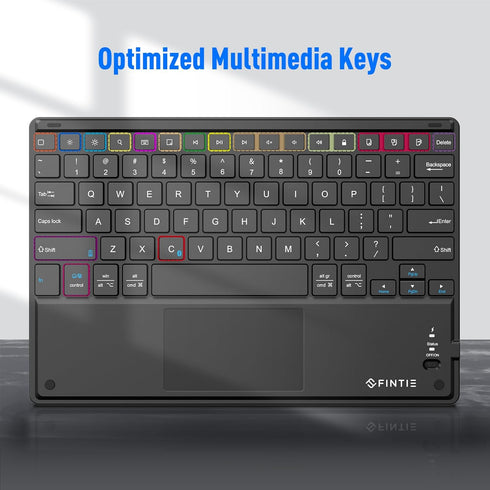 Fintie Ultrathin 4mm Wireless Bluetooth Keyboard with Built-in Multi-Touch Touchpad for iPad, iPhone, Samsung Galaxy, Nexus, Microsoft Surface, HP...