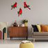 Usupgift Cardinal Birds Metal Set of 3 Wall Art Gift for Garden Fence Patio Porch Home Decoration (Red Cardinal-1)...