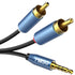 MillSO RCA to 3.5mm Adapter AUX Cable 3.5 mm 1/8 to RCA Male Premium Stereo Audio Cord for Connects a Smartphone, Tablet, or MP3 Player to a Speak...