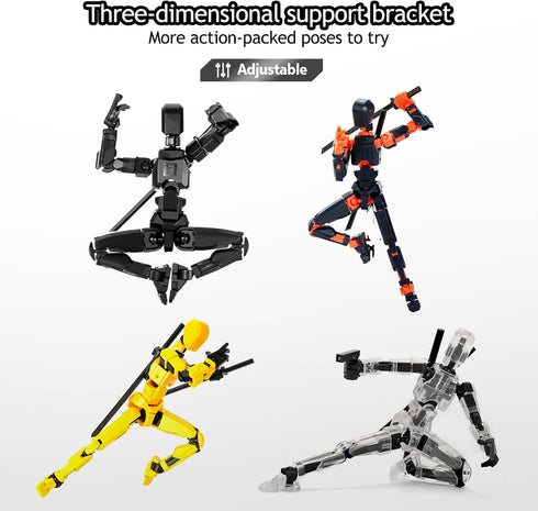 ?Assembled? T13 Action Figure, Samurai Style Titan 13 Action Figure Set with Bracket and 6 Weapons Dummy 13 Action Figure Nova 13 Lucky Multi-Join...