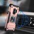 IKAZZ for Galaxy S9 Case,Dual Layer Soft Flexible TPU and Hard PC Anti-Slip Full-Body Rugged Protective Phone Cover with Magnetic Kickstand Rose G...
