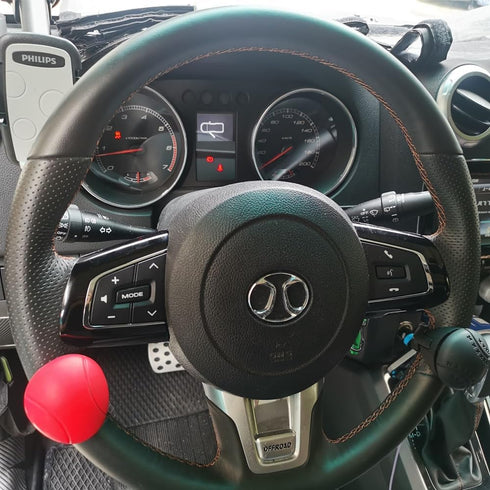 Car Steering Wheel Spinner Driving Knob Steering Wheel Ball Silicone Matte Non-Slip Universal for Boat, Cars, Trucks (Baseball, Black)...