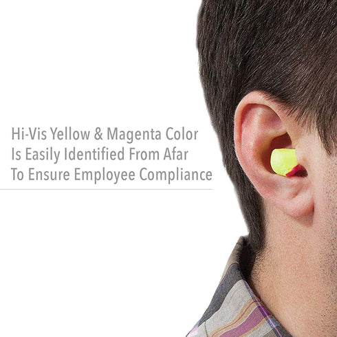 Howard Leight by Honeywell - R-01204 Laser Lite High Visibility Disposable Foam Earplugs, Pack of 1 (50 Pairs),Yellow...