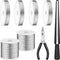 Hotop Jewelry Wire for Jewelry Making 18/20/22 Gauge Craft Wire with Pliers & Ring Sizer Beading Jewelry Aluminum Craft Wire (3 Rolls,Silver,1mm,0...
