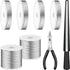 Hotop Jewelry Wire for Jewelry Making 18/20/22 Gauge Craft Wire with Pliers & Ring Sizer Beading Jewelry Aluminum Craft Wire (3 Rolls,Silver,1mm,0...