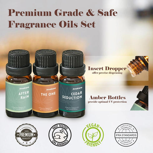 Fragrance Oils, Hotel Collection Diffuser Oil, Fragrance Oil for Candle Making, Soap Scents for Making Soap, Essential Oils Set 6x10ml, Luxury Nig...