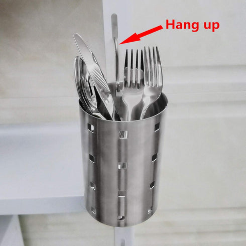 Utensil holder caddy for spoon Knife fork drying storage Cylinder Stainless steel Cutlery holder for kitchen and dining organizer...