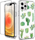 GiiKa for iPhone 12 Pro Max Case with Screen Protector, Clear Full Body Shockproof Protective Floral Girls Women Hard Case with TPU Bumper Cover P...