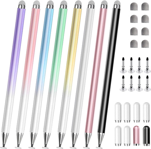 Stylus Pen for Touchscreen, 2 in 1 Stylists Pens Compatible with All Touch Screens Devices, Tablets, iPhone, iPad, Android, Computer, Laptop, Fine...
