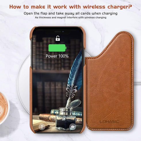LOHASIC for iPhone 11 Pro Max Wallet Case, 5 Card Holder ProMax Phone Cover to Men Women, Premium PU Leather Credit Slot, Magnetic Clasp Kickstand...