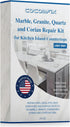 Quartz Countertop Chip Repair Kit(Light Gray), Marble and Granite Repair to Fix Nicks, Chips or Scratches on Granite, Marble Porcelain, Corian, Tr...