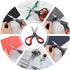 LIVINGO 2 Pack 8" Titanium Non-Stick Scissors, Professional Stainless Steel Comfort Grip, All-Purpose, Straight Office Craft Scissors for DIY(Red/...
