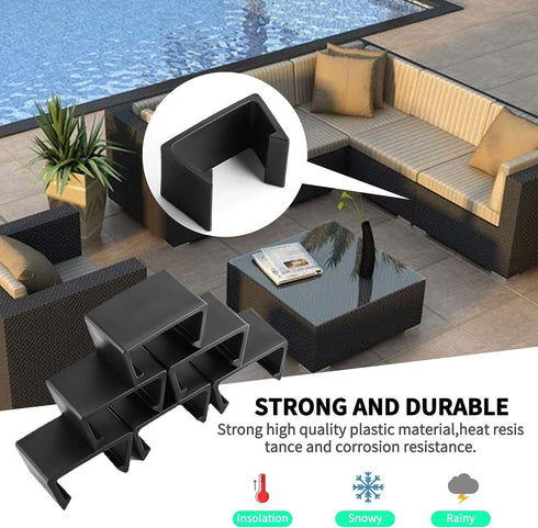 8 PCS Outdoor Furniture Clips, Sofa Wicker Sectional Patio Furniture Clips, Wicker Chair Fastener, Wicker Furniture Clamps Connectors, Connect Sec...