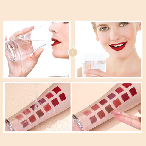 12Pcs Makeup Matte Lipstick Lip Kit, Non-Stick Cup Not Fade Velvety Liquid Lipstick Waterproof Long Lasting Durable Nude Lip Gloss Beauty Cosmetic...