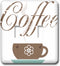 3dRose lsp_211048_2 Grunge Beige and Aqua Cup with The Word Coffee Double Toggle Switch...