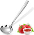 KEAWELL Unique 7.5 inch Small Hammered Sauce ladle, 1 oz. 18/10 Stainless Steel Gravy Soup Ladle. Solid and Sturdy, Dishwasher Safe (1)...