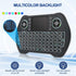 EASYTONE Backlit Mini Wireless Keyboard with Touchpad Mouse Combo Remote Control with Rechargeable Li-ion Battery and Multimedia Keys for Android ...