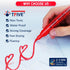 Red Acrylic Paint Marker Pens - 2-3mm Medium Tip, 6 Pack Permanent Red Water Based Paint Pen for DIY Projects, Paintings for Rock, Fabric, Wood, L...