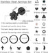 Staligue 21 Pairs Stainless Steel Earrings Set for Women Men Hypoallergenic 20G Flat Back Studs Earrings and Hoop Earrings Set Star Moon flower Sn...
