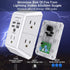 Wall Charger, Surge Protector, QINLIANF 5 Outlet Extender with 4 USB Charging Ports (4.8A Total) 3-Sided 1680J Power Strip Multi Plug Adapter Spac...