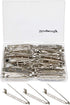 Shapenty Metal 3 Holes Brooch ID Name Badge Safety Catch Locking Pin Backs Clasp DIY Craft Blank Pin Backing for Jewelry Findings,45mm/1.8 Inch, 6...