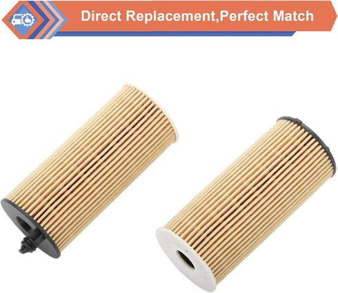 2 Pcs Oil Filter Compatible With 2016-2023 118i 230i 330i 430i 530i 740e X3 X4 Z4 GR Supra, Replace#HU6014Z, HU6014/1Z, 11428575211...