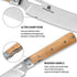 ZhengSheng Folding Chef Knife 4.8” Ultra Sharp 440A Stainless Steel Blade Natural Olive Handle Pocket Foldable Japanese Style Kitchen Knife for Ou...
