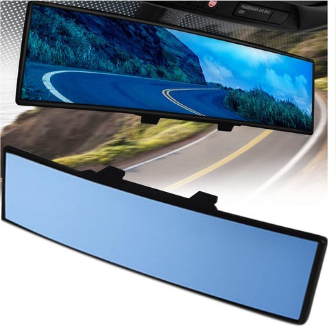 MIAOKE Blu-Ray Car Mirror - 12 Inch Anti-Glare Easy To Install, Universal All Car Wide Angle Panoramic Rear View Mirror Accessory...
