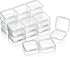 SATINIOR 24 Packs Small Clear Plastic Beads Storage Containers Box with Hinged Lid for Storage of Small Items, Crafts, Jewelry, Hardware (1.7 x 1....