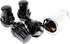 Set of 4 12x1.25 Veritek Gloss Black Acorn Bulge Tuner 1.40 Inch Wheel Locks for Select Infiniti Nissan Subaru Factory Wheels and Aftermarket Cust...