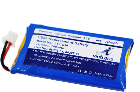 VINTRONS 65358-01, 64327-01, 64399-01, CS50, CS55 Battery Replacement for Plantronics CS50, CS351N, CS55, CS510, CS60, Savi 410, Savi 420, Savi 71...