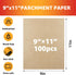 9 x11 inch Air Fryer Parchment Paper Squares, 100 Sheets Unbleached Pre-Cut Baking Disposable Paper Liner for Cuisinart Non-Stick Air Fryer Toaste...