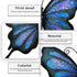 HONGLAND Metal Butterfly Wall Decor Outdoor Indoor Art Sculpture Hanging Glass Decorations Blue for Home Garden Bedroom...