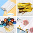 300PCS Lollipop Cake Pop Treat Bag Set Including 100pcs Parcel Bags, Papery Treat Sticks, Gold Metallic Twist Ties for Making Candies, Chocolates ...