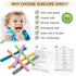Hollow Teething Tubes Toys for Babies Girls Boys, 5 Pack Silicone Baby Teether Toy Tube for Infants with Nursing Biting Chewing, Chew Straws for T...