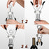 IPOW Wine Opener, Zinc Alloy Wine Bottle Opener, Wing Corkscrew Heavy Duty, Manual Multifunctional Cork Screw for Waiter, Silver...