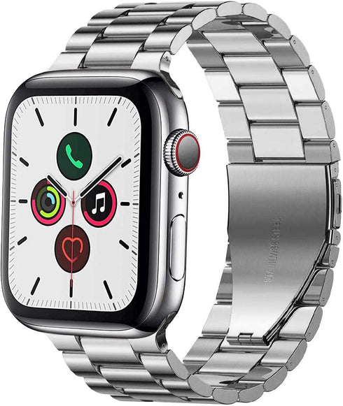 Replacement for Apple Watch Band 38mm 40mm 41mm Stainless Steel Metal Iwatch Iphone Watch Link Band for Apple Watch Series 9/8/7/6/5/4/3/2/1/SE (3...