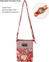 Canvas Cute Crossbody Handbags Cell Phone Purse Wallet Leaves Pattern Small Change Pouch Bags for Women Girls...