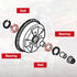 Front Wheel Hub Bearings Seals for Honda Recon 250 TRX250 1997-2022 Rancher 350 2x4 2000-2006 TRX200 1990-1997, OEM# 91053-HC4-003 91053-HC4-000 9...