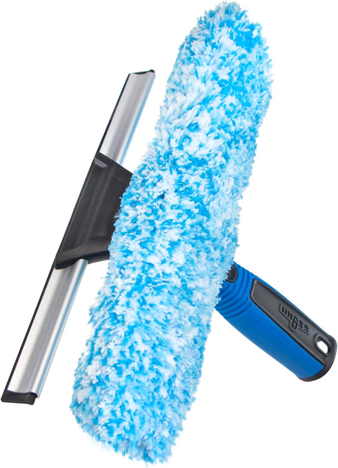 Unger Professional 2-in-1 Squeegee & Scrubber - 10” Window Cleaning Tool – Cleaning Supplies, Squeegee for Window Cleaning, Commercial & Residenti...