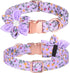 Dog Collar,Rhinestone Flower Girl Dog Collar Puppy Collar Floral Pattern Dog Collar Cute Dog Collar with Detachable Rhinestone Flower for Female D...