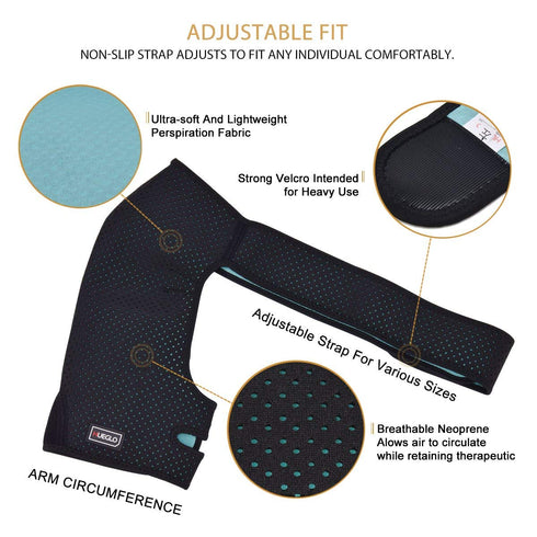 Hueglo Right Shoulder Brace for Women Men Rotator Cuff,Adjustable Shoulder Support for Shoulder Pain Relief?Dislocated AC Joint,Labrum Tear,Sprain...