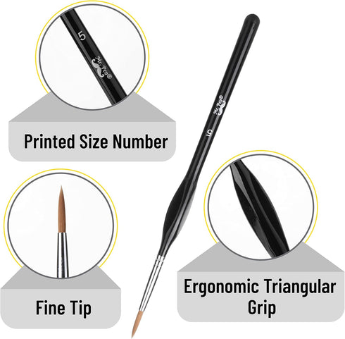 Mr. Pen- Miniature Paint Brushes, 9 Pcs, Detail Paint Brush Set, Fine Paint Brush, Fine Detail Paint Brush Set, Detail Paint Brushes, Model Paint ...