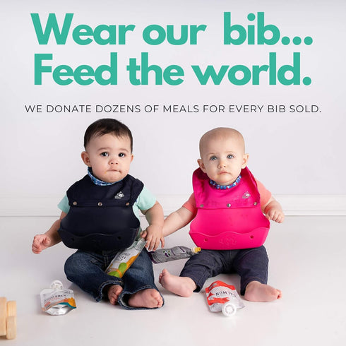 Silicone Bibs for Babies and Toddlers - Wipes Clean in Seconds Waterproof Bib Protects from Every Mess - Made with Premium Materials...
