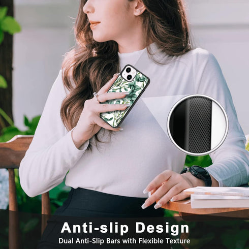 Summer Eucalyptus Case for iPhone 13/14 Case 6.1 Inch, Silicone Ultra Shockproof Funny Protection Cute Plant Phone Case for Girls Women Baby Cover...