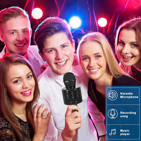 Toys for Kids Age 3 4 5 6 7 8 9 10, Karaoke Microphone with Bluetooth Singing Toys for Girls Birthday Gifts for 9 10 11 12 Year Old Kids Stocking ...